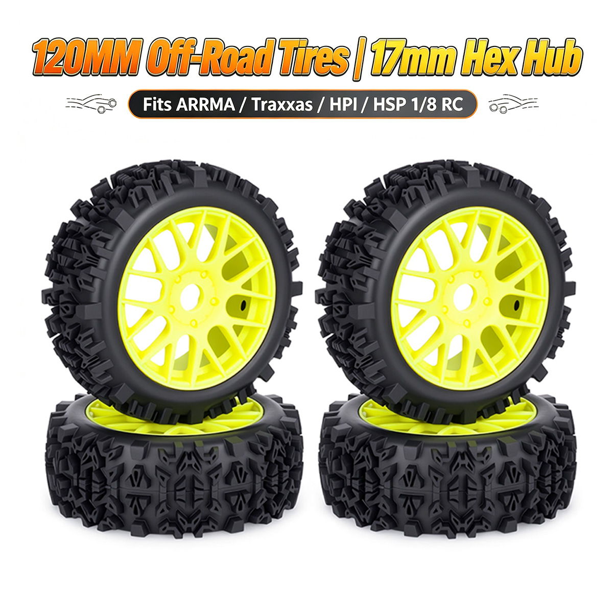 Rc Hobby Dump Truck - 120MM Off-Road RC Banden 17mm Hex