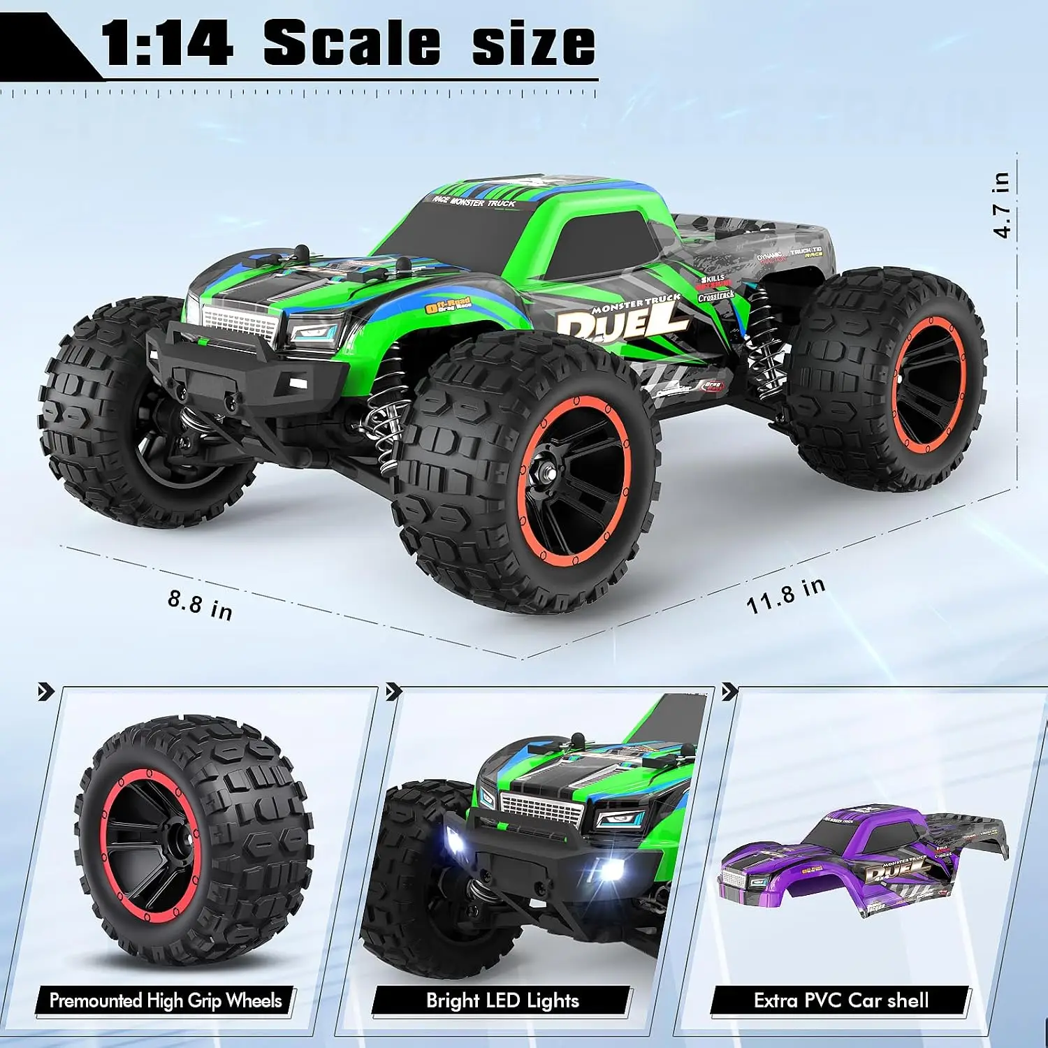 1:14 RC Trucks, Hoge-snelheid  - Rc Hobby Monster Truck recensie en prijs
