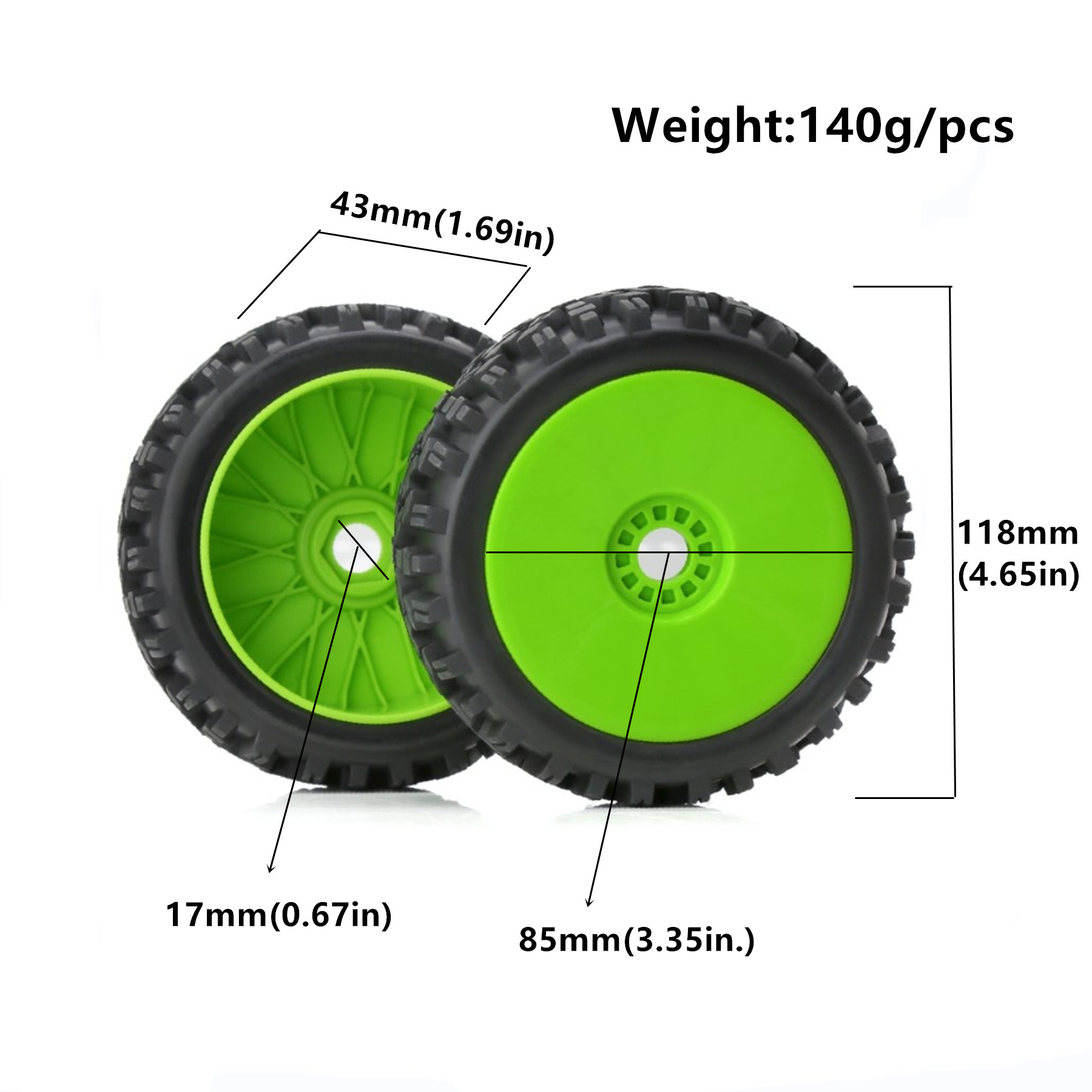 RC 1/8 Buggy Banden en Wielen  - Rc Hobby Dump Truck recensie en prijs